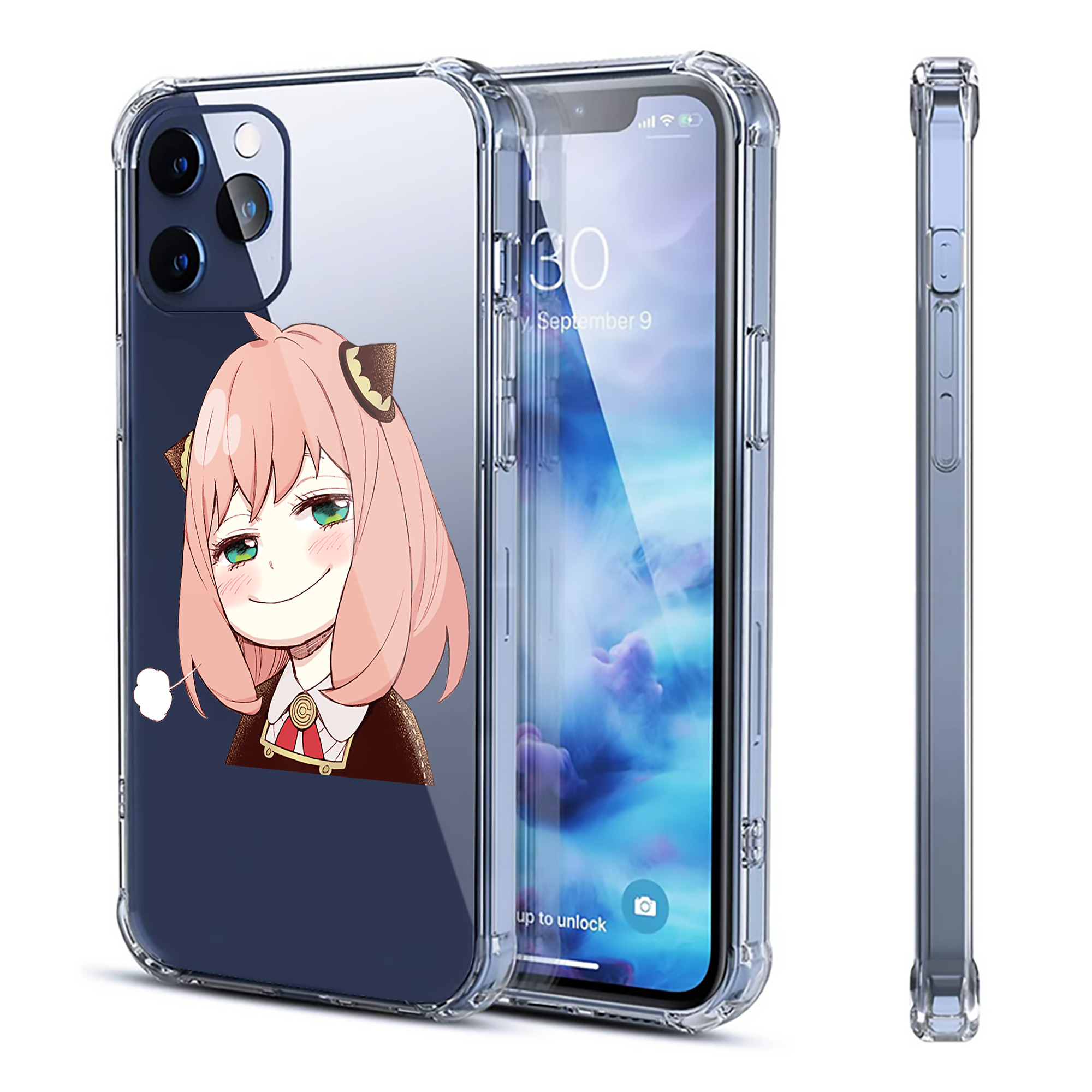 （画像用） SPY×FAMILY间谍家家酒 【iPhone 12シリーズ対応】透明スマホケース（クリアソフトケース）